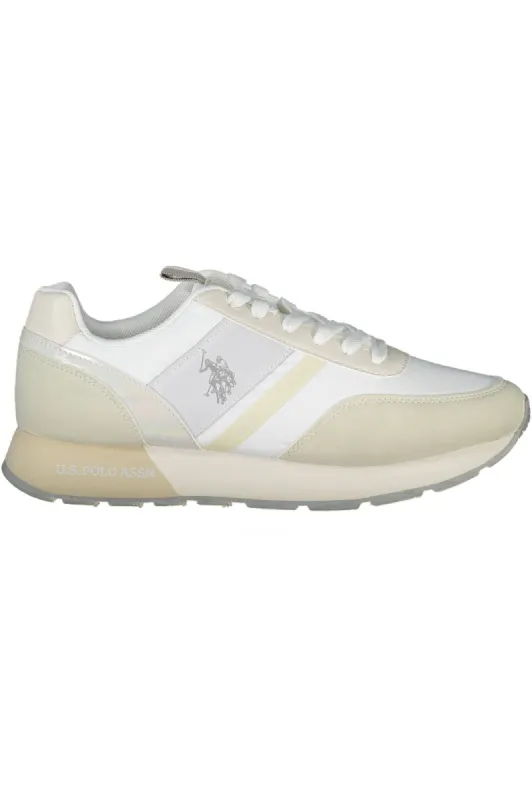 Elegant White Lace-Up Sneakers sold by Louxly