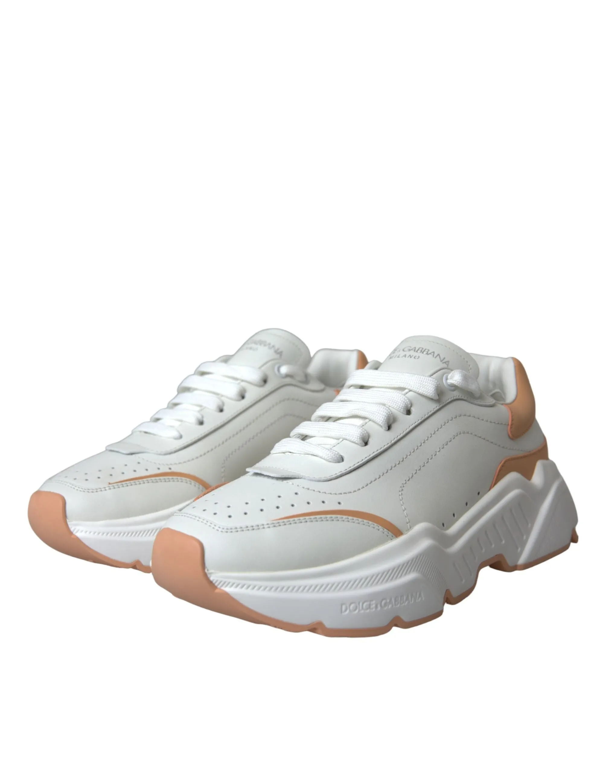 White Peach DAYMASTER Leather Sneakers Shoes sold by Louxly product image thumbnail 3