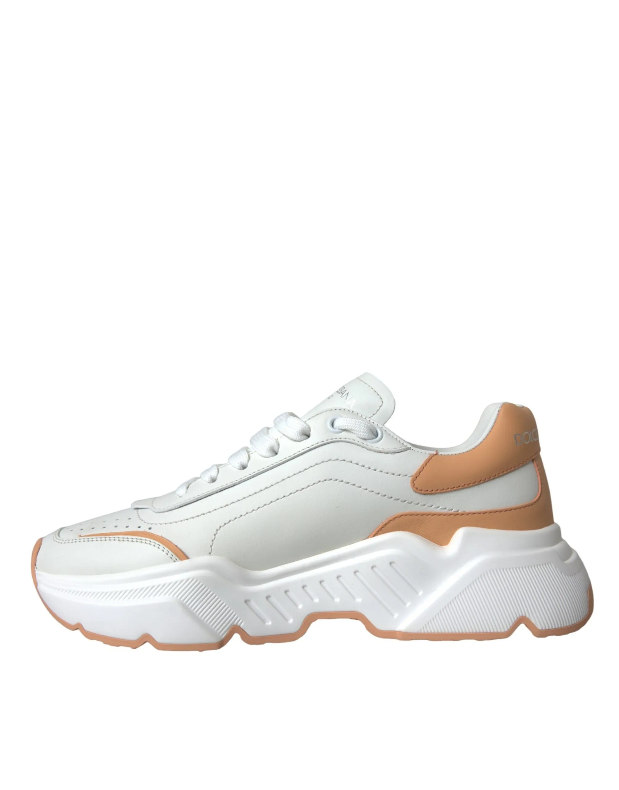 White Peach DAYMASTER Leather Sneakers Shoes sold by Louxly product image thumbnail 5