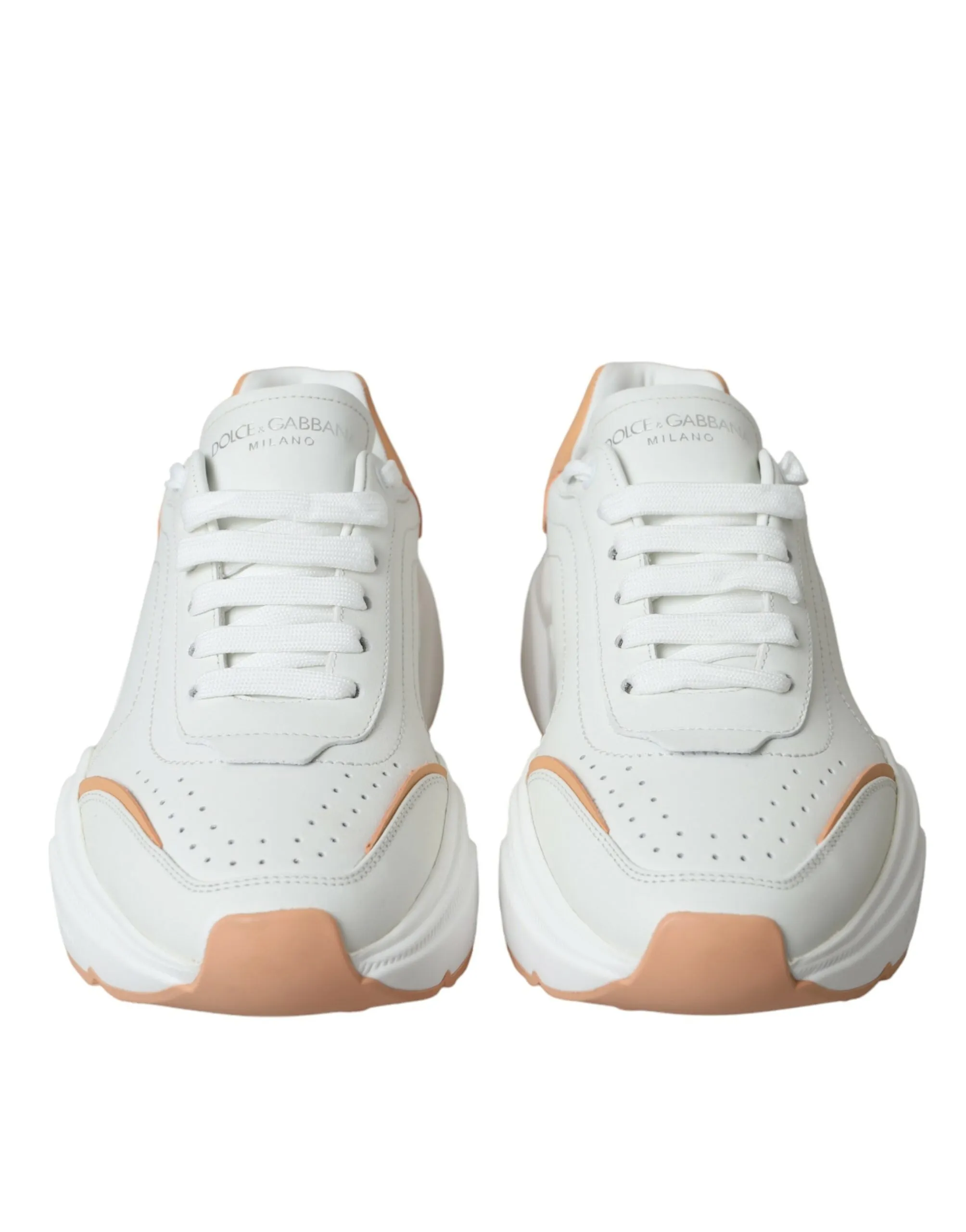White Peach DAYMASTER Leather Sneakers Shoes sold by Louxly product image thumbnail 2