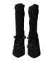 Black Stiletto Heels Mid Calf Boots Shoes sold by Louxly