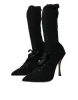 Black Stiletto Heels Mid Calf Boots Shoes sold by Louxly
