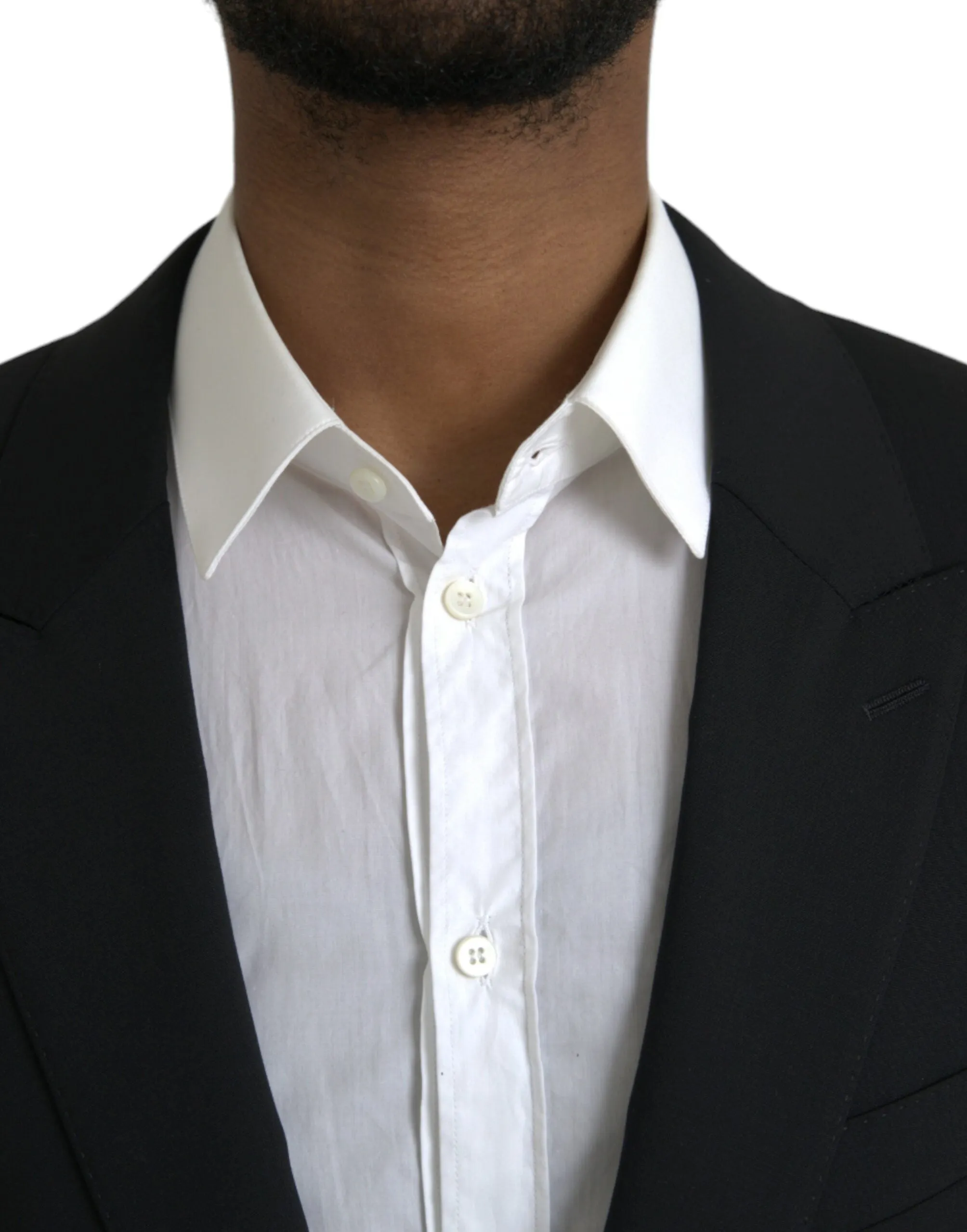 Black MARTINI Wool Formal 2 Piece Suit sold by Louxly product image thumbnail 4