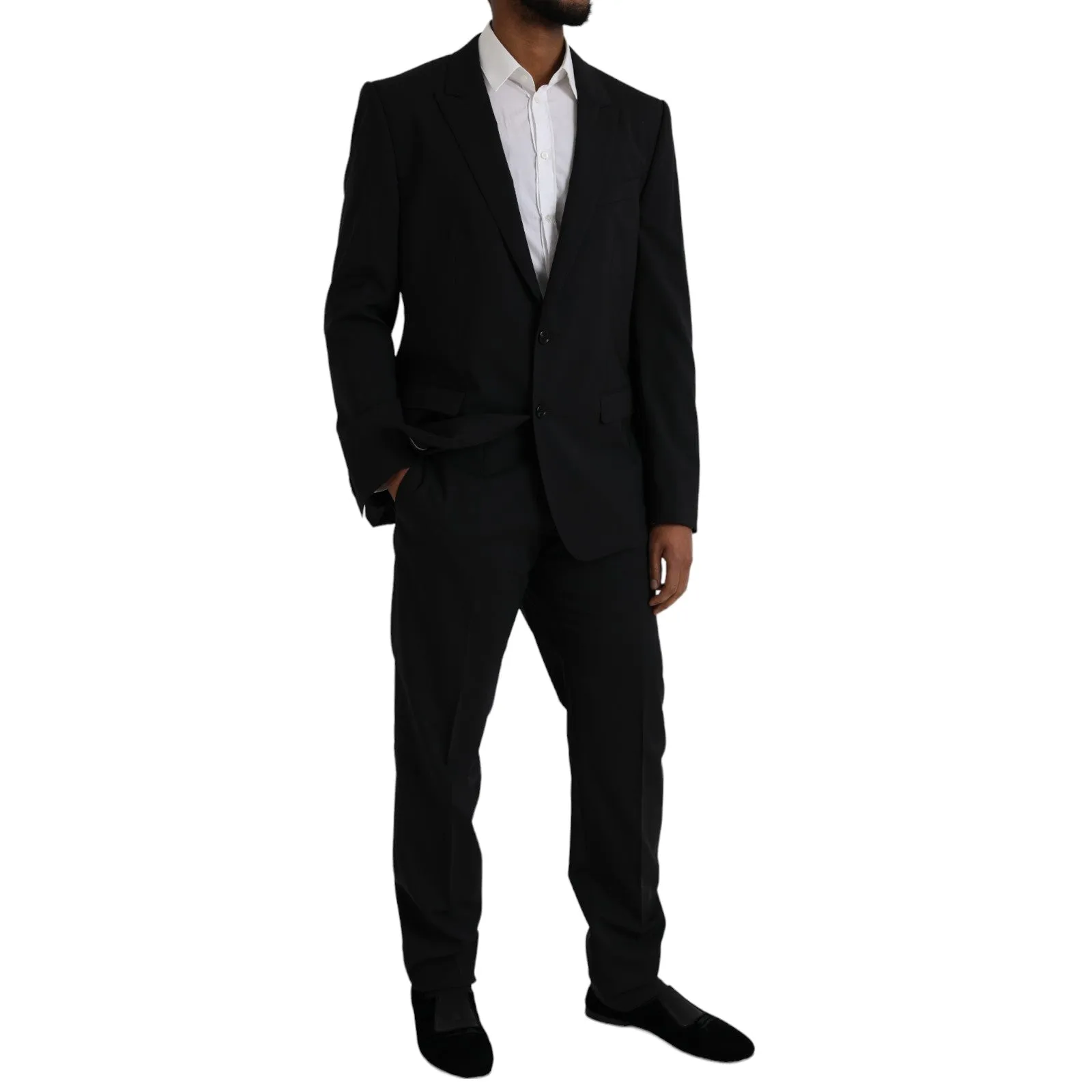 Black MARTINI Wool Formal 2 Piece Suit sold by Louxly