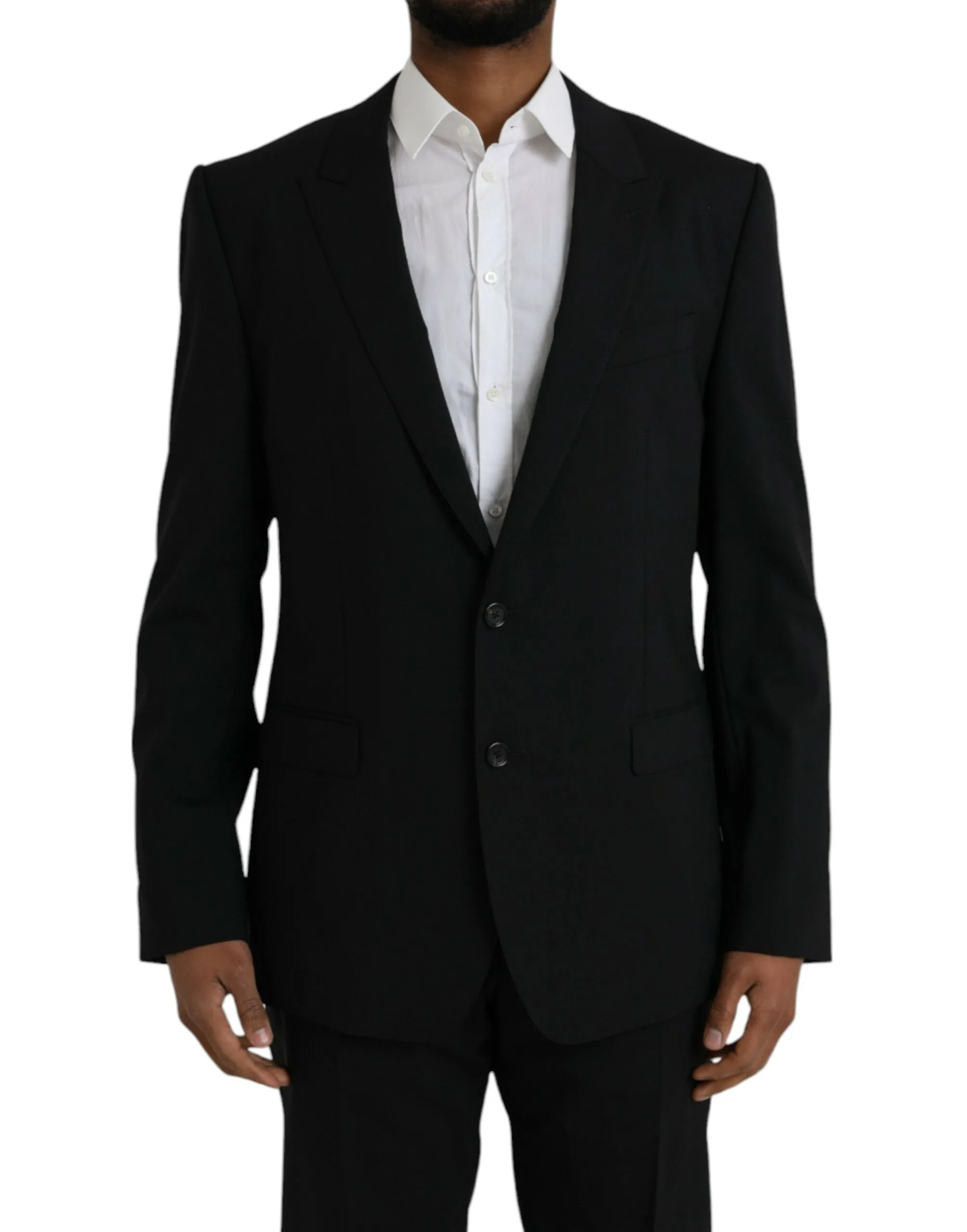 Black MARTINI Wool Formal 2 Piece Suit sold by Louxly product image thumbnail 2