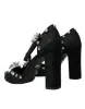 Black Lilies Crystal Heels Pumps Shoes sold by Louxly