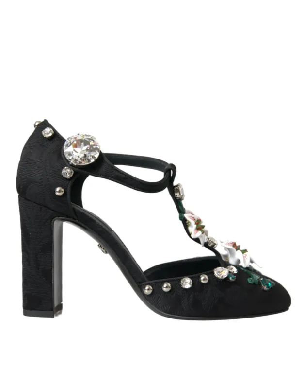 Black Lilies Crystal Heels Pumps Shoes sold by Louxly