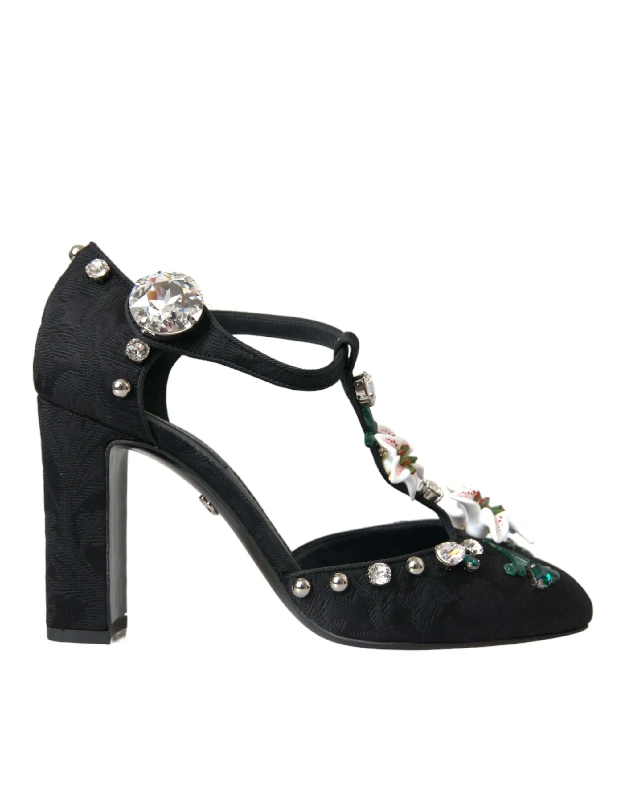 Black Lilies Crystal Heels Pumps Shoes sold by Louxly