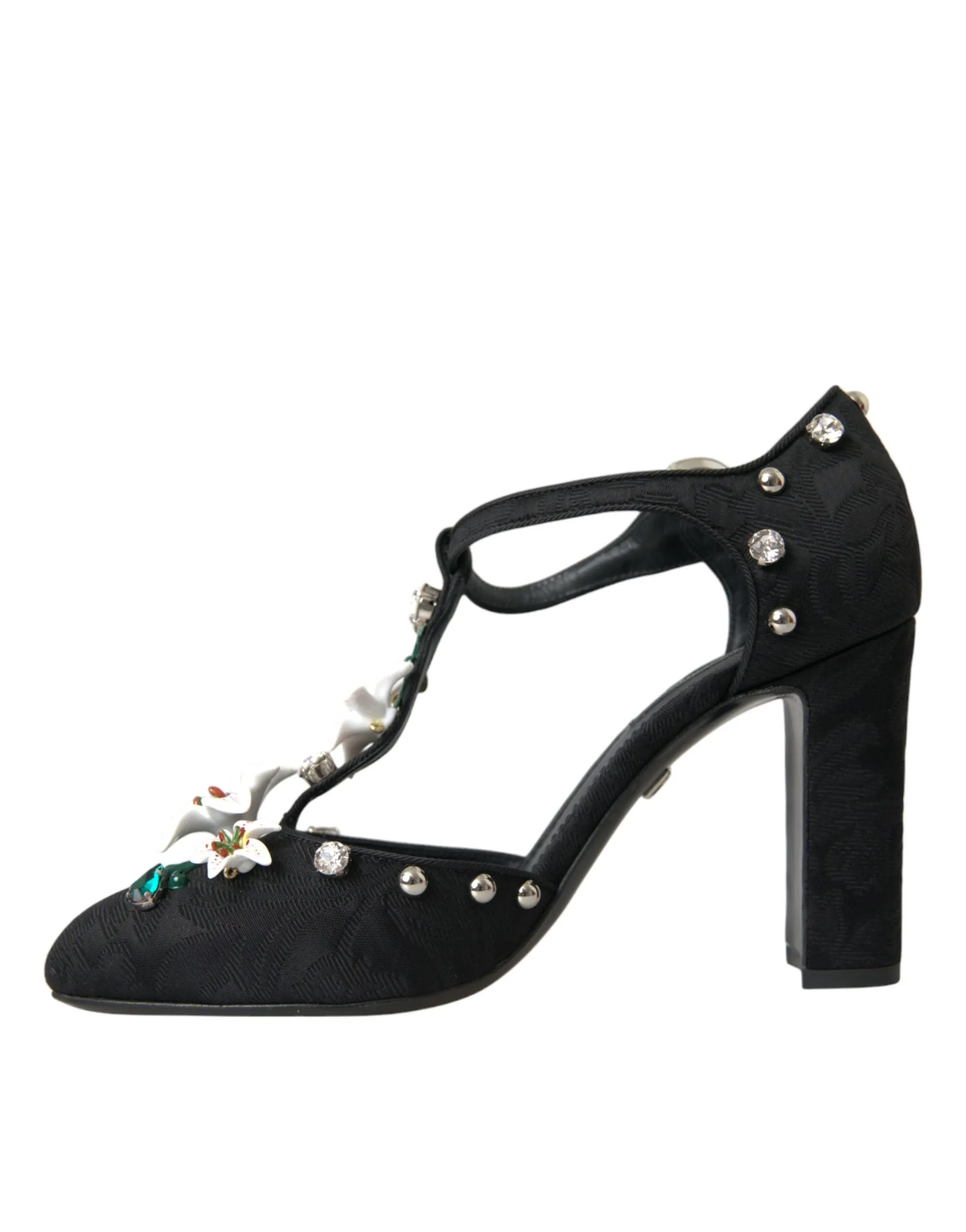 Black Lilies Crystal Heels Pumps Shoes sold by Louxly product image thumbnail 5