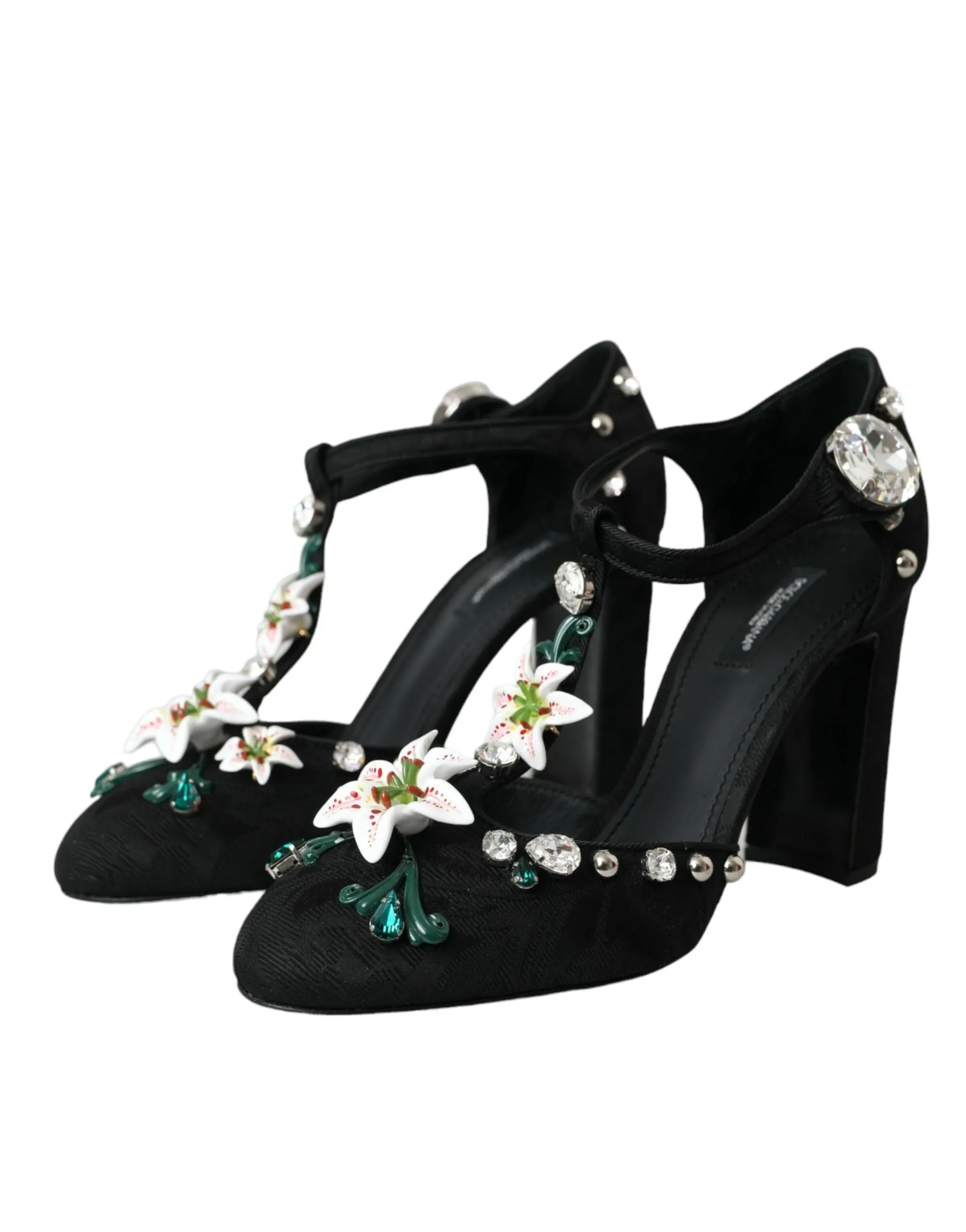 Black Lilies Crystal Heels Pumps Shoes sold by Louxly product image thumbnail 3