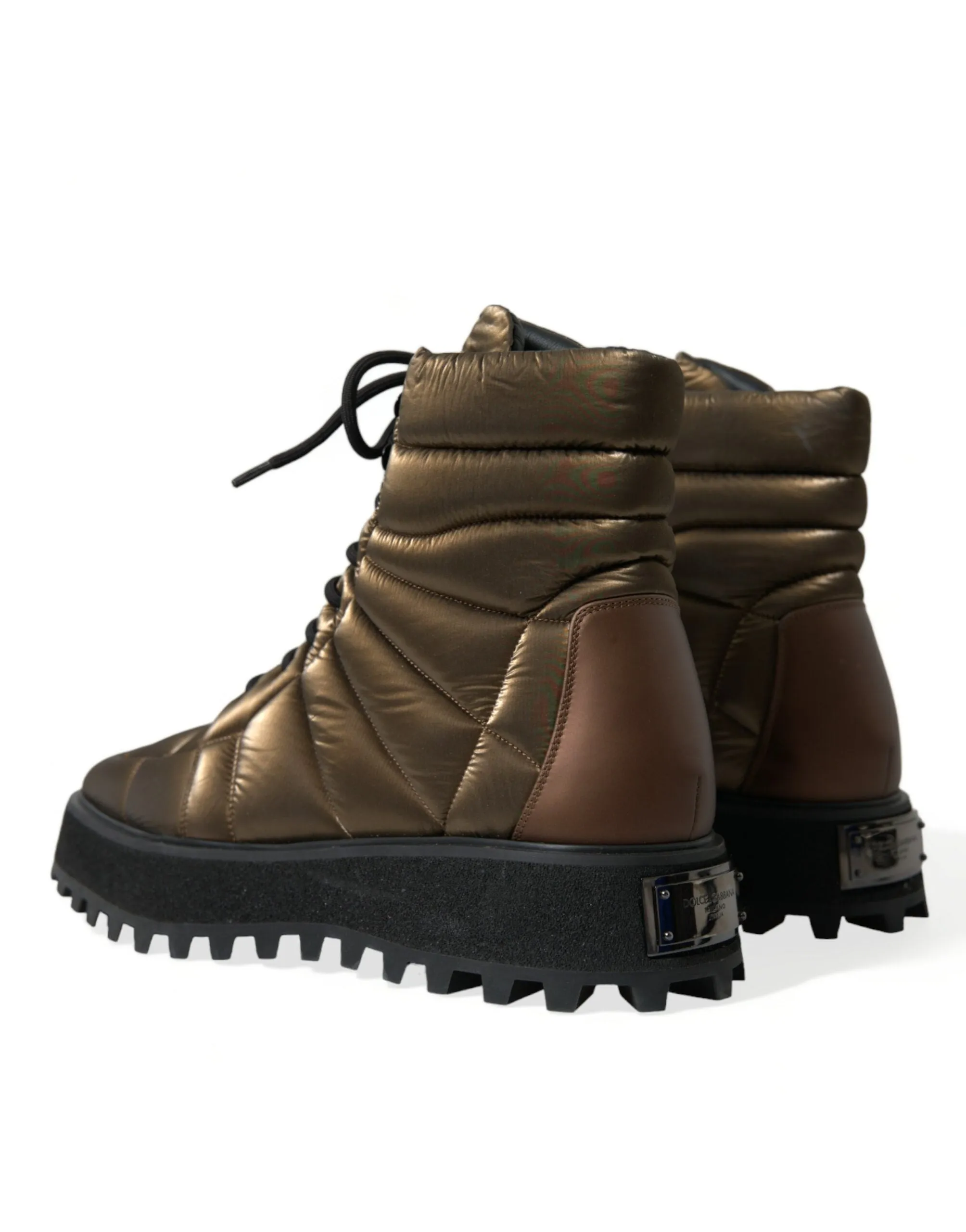 Bronze Plateau Padded Boots with DG Logo Plate sold by Louxly product image thumbnail 4