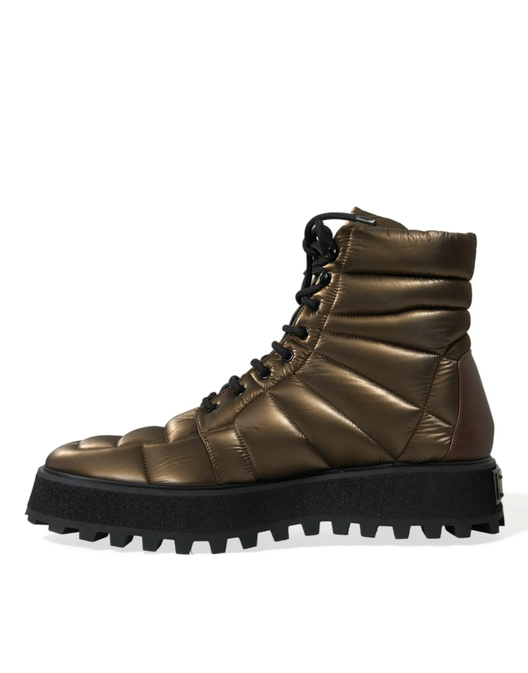 Bronze Plateau Padded Boots with DG Logo Plate sold by Louxly product image thumbnail 5