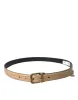 Elegant Beige Leather Belt sold by Louxly