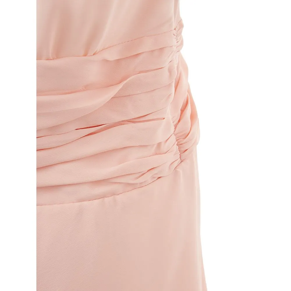 Elegant Pink Acetate Dress sold by Louxly product image thumbnail 4