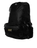 Black Patent Leather Logo Plaque Backpack Bag sold by Louxly