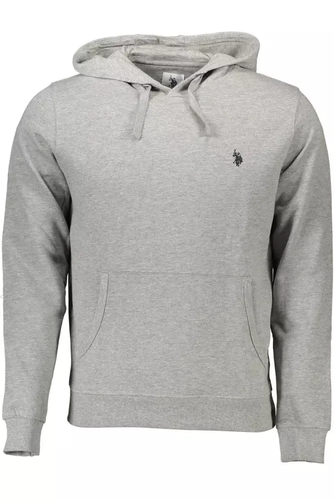Classic Hooded Gray Cotton Sweatshirt sold by Louxly