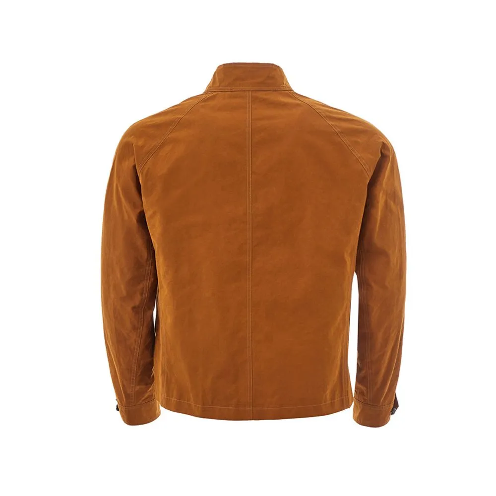 Elegant Brown Polyamide Jacket for Men sold by Louxly product image thumbnail 2