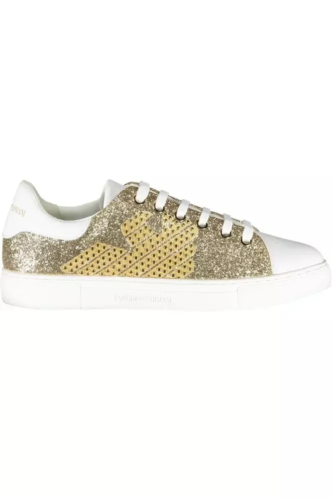 Gold Polyester Women Sneaker sold by Louxly