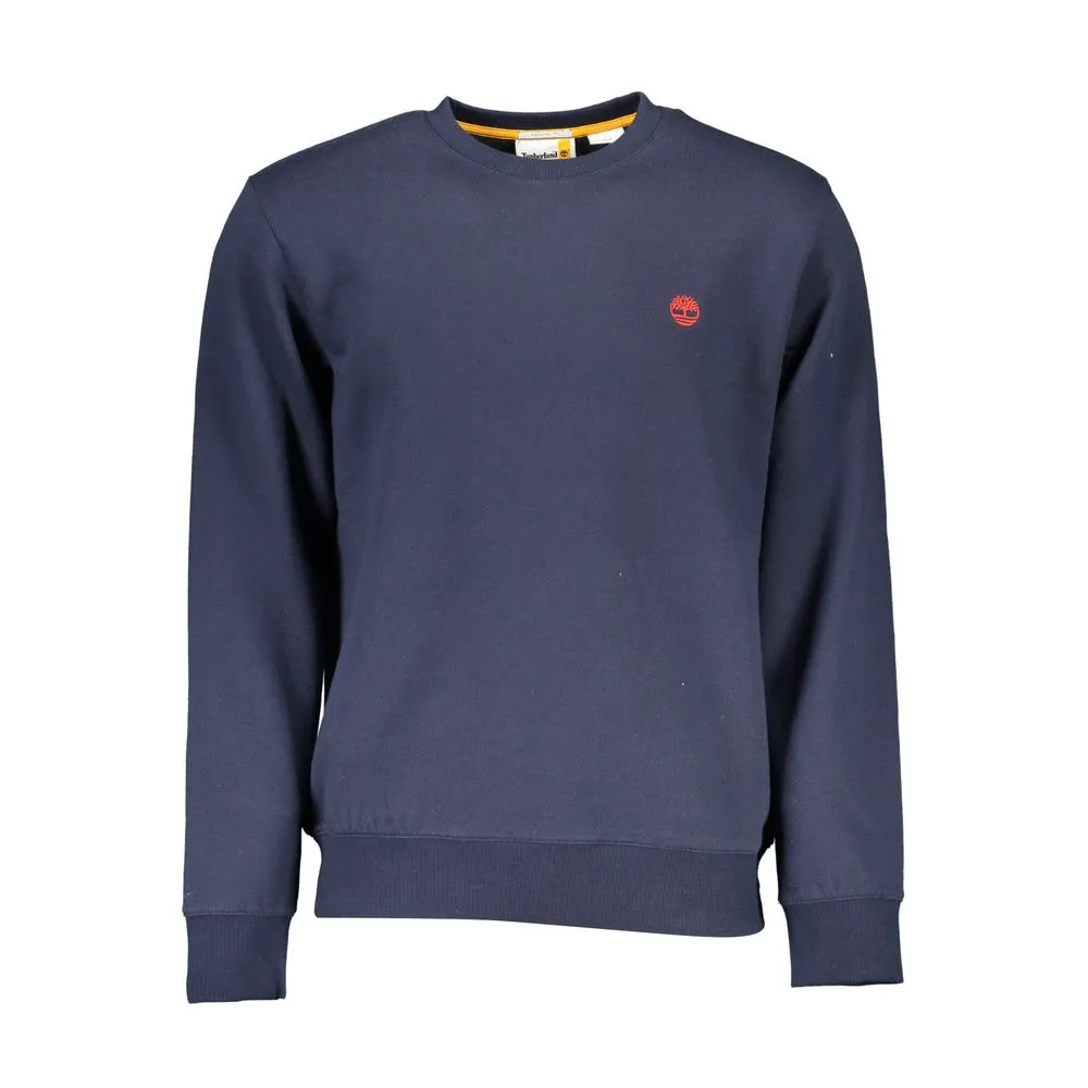 Sleek Blue Organic Cotton Crewneck Sweater sold by Louxly