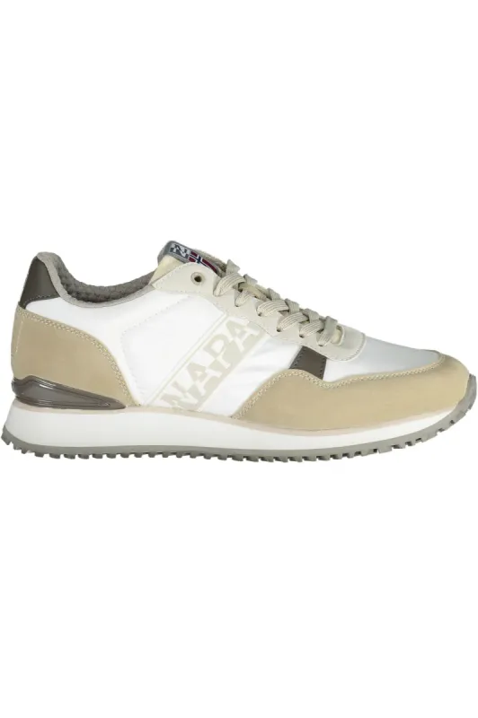White Polyester Men Sneaker sold by Louxly