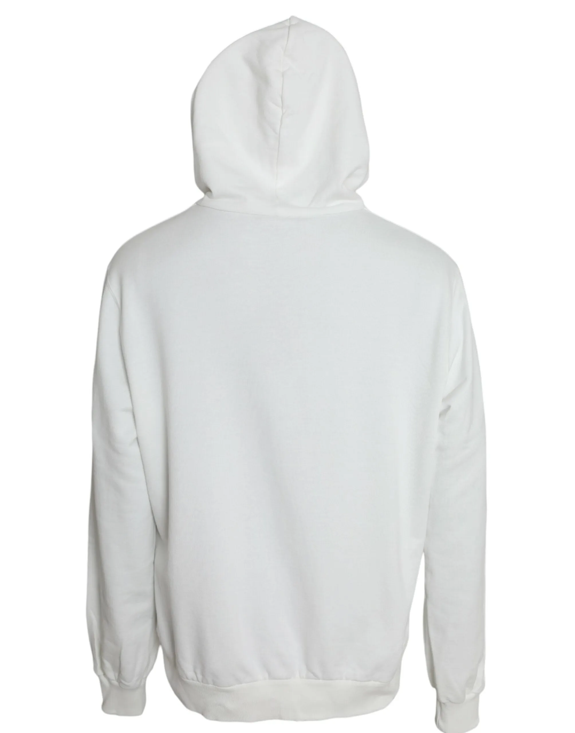 White Cotton Hooded Sweatshirt Pullover Sweater sold by Louxly product image thumbnail 2
