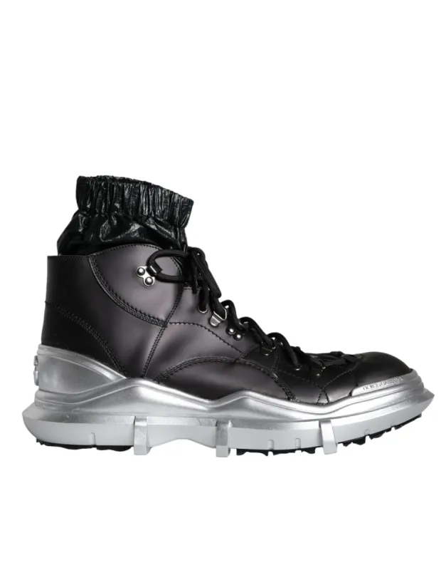 Black Nylon Galileo High Top Sneakers Shoes sold by Louxly