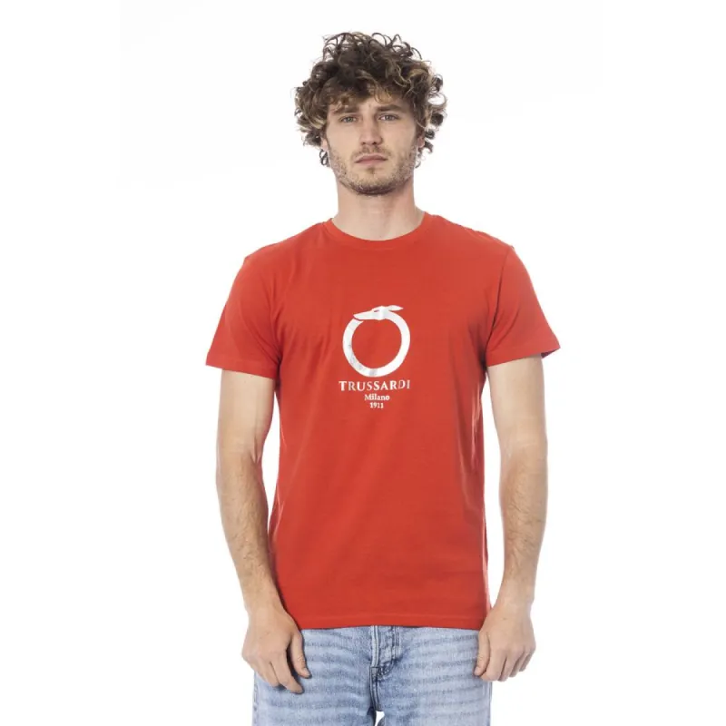 Red Cotton T-Shirt sold by Louxly