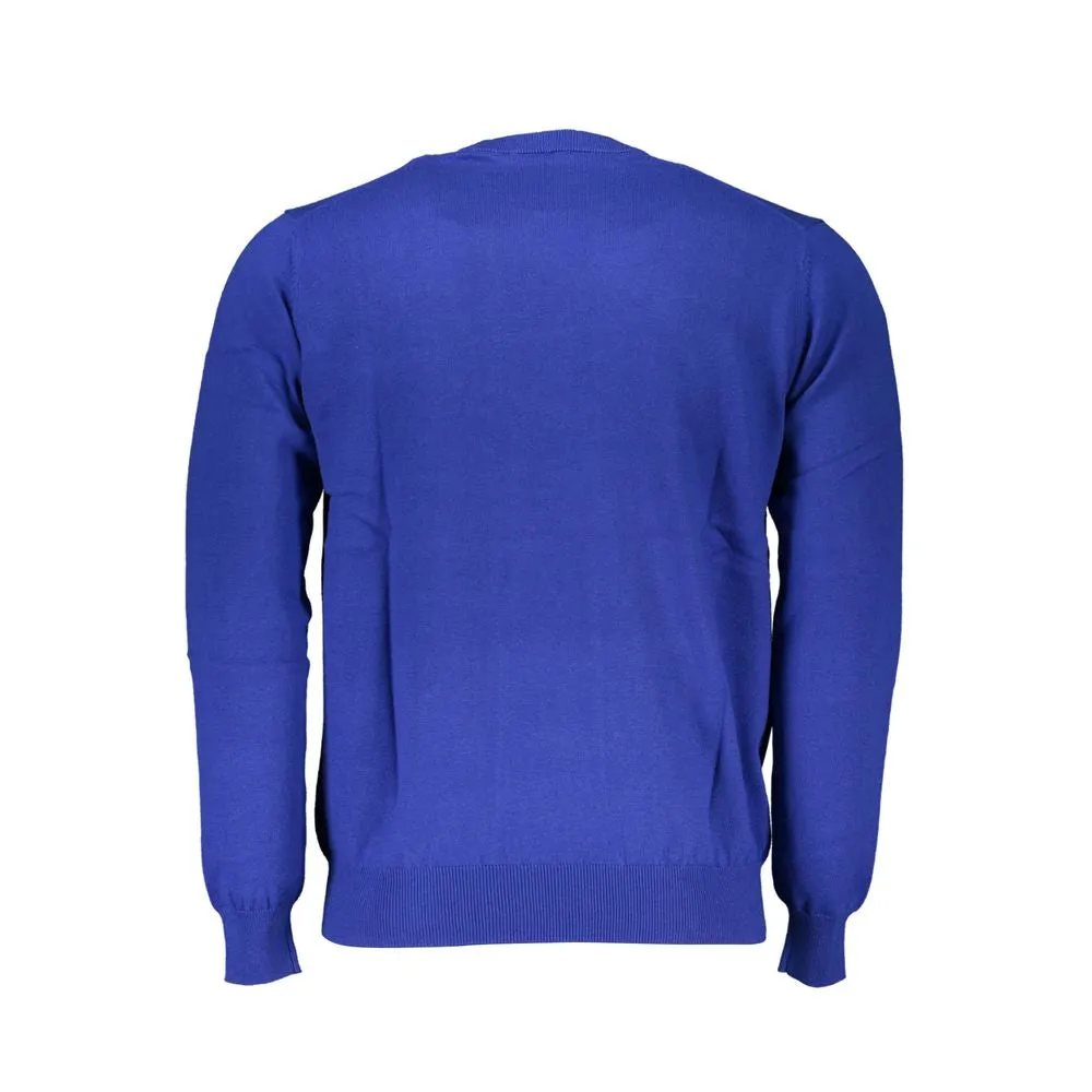 Chic Blue Crew Neck Sweater with Embroidery sold by Louxly product image thumbnail 2