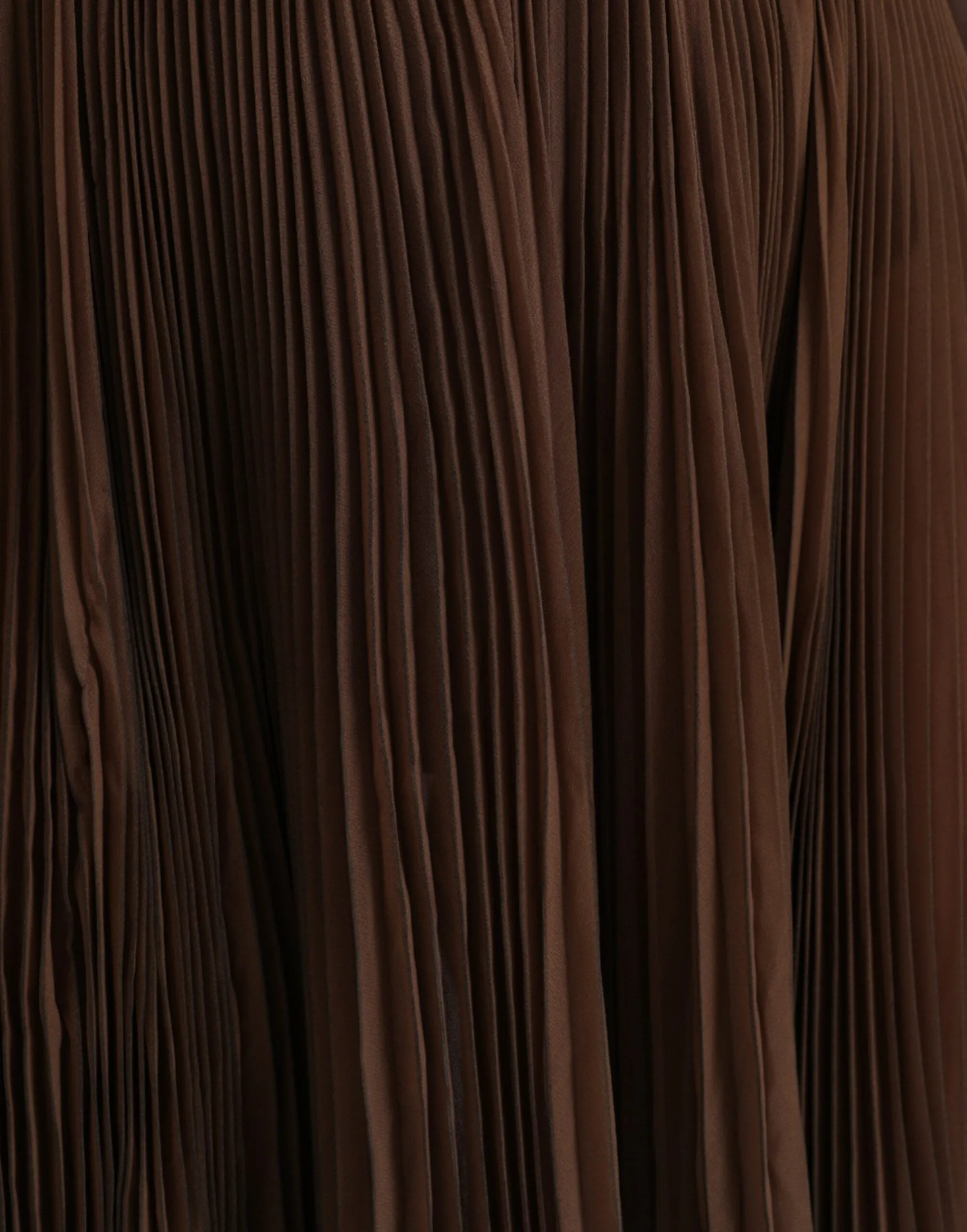 Brown Polyester Pleated High Waist Midi Skirt sold by Louxly product image thumbnail 5