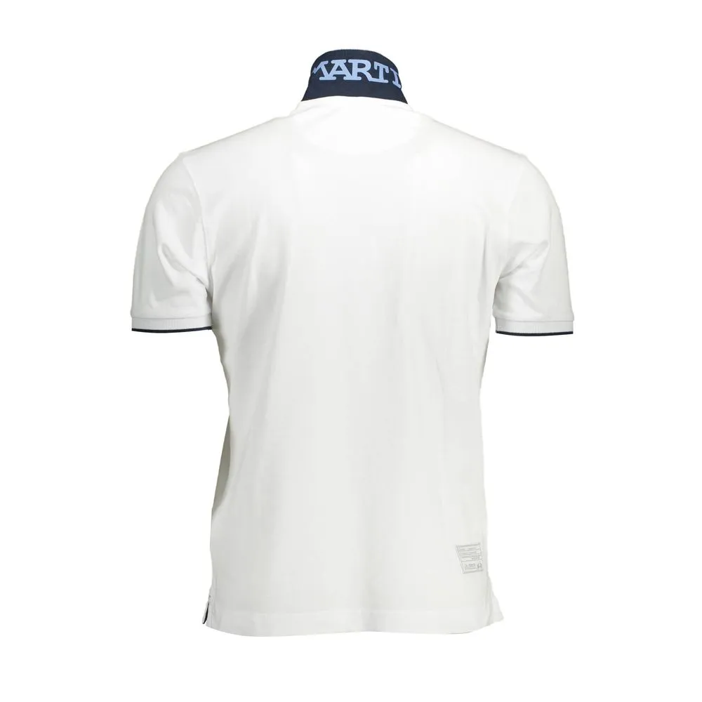 Elegant Short-Sleeved White Polo for Men sold by Louxly product image thumbnail 3