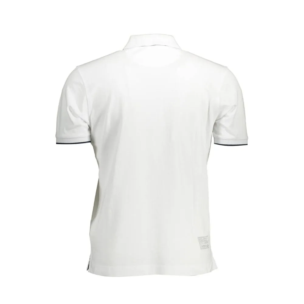 Elegant Short-Sleeved White Polo for Men sold by Louxly product image thumbnail 2