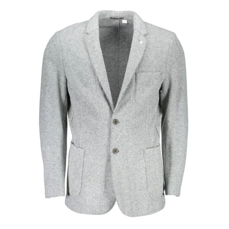 Elegant Long-Sleeved Wool Blend Jacket sold by Louxly