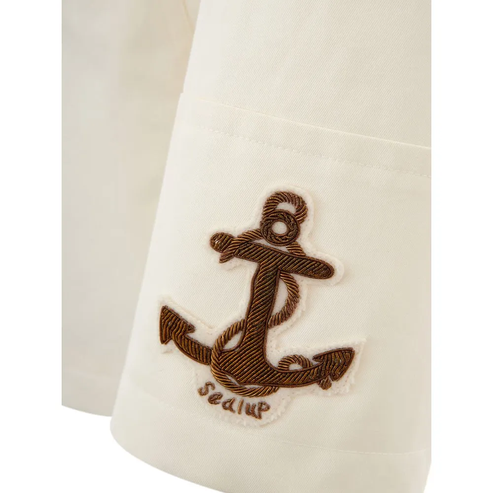 Elegant White Cotton Jacket for Men sold by Louxly product image thumbnail 3