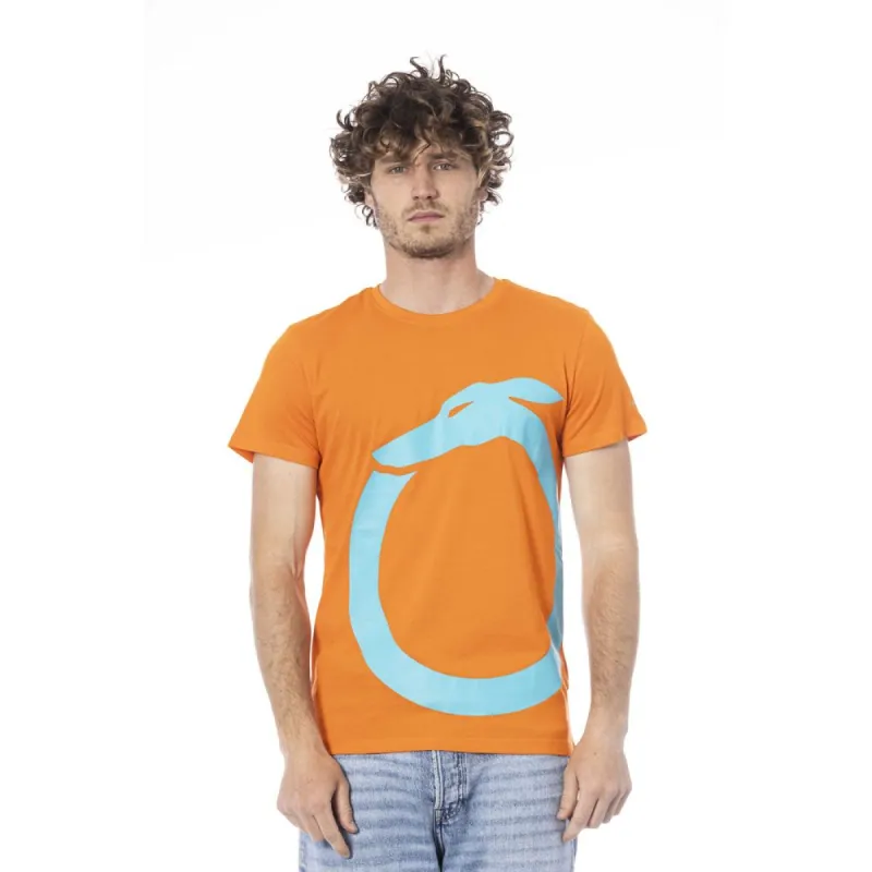 Orange Cotton T-Shirt sold by Louxly