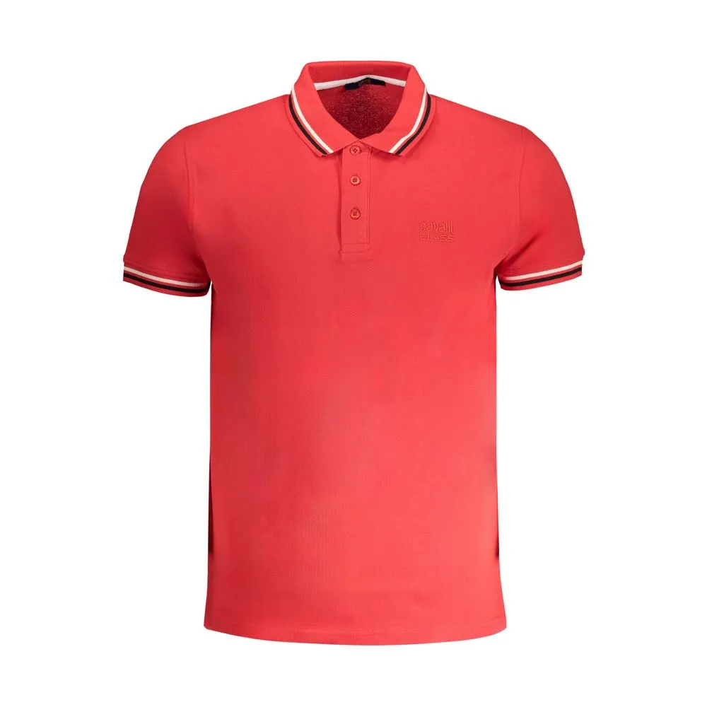 Red Cotton Polo Shirt sold by Louxly