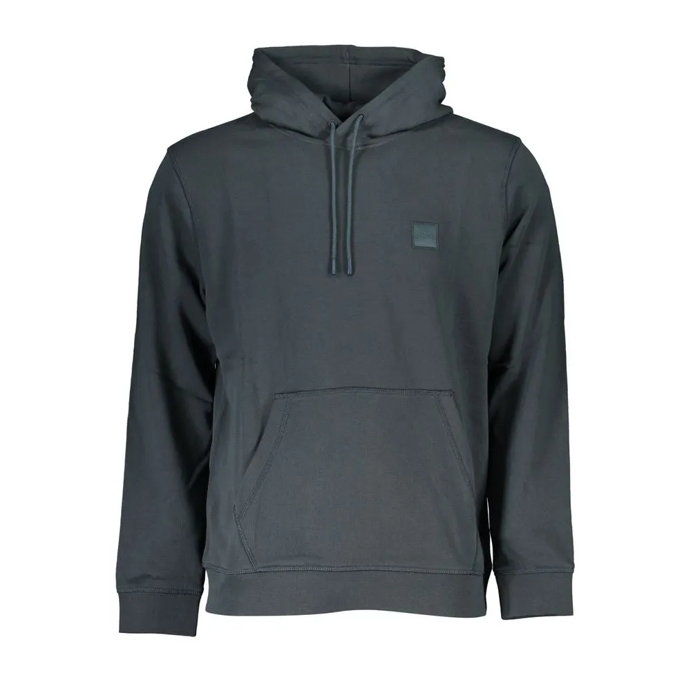 Elegant Green Hooded Sweatshirt with Logo sold by Louxly