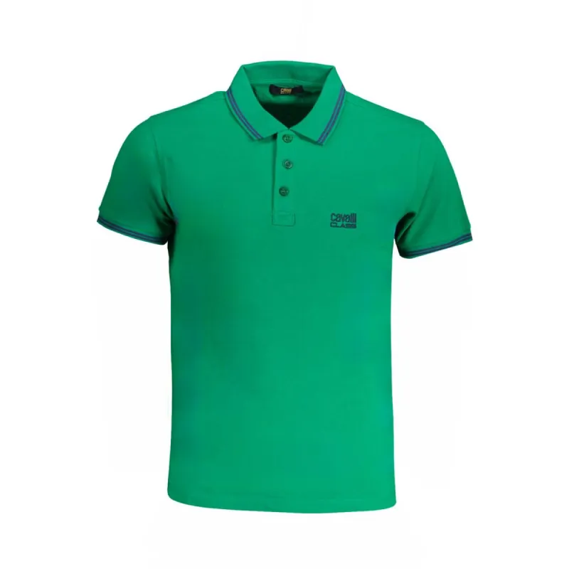 Green Cotton Polo Shirt sold by Louxly