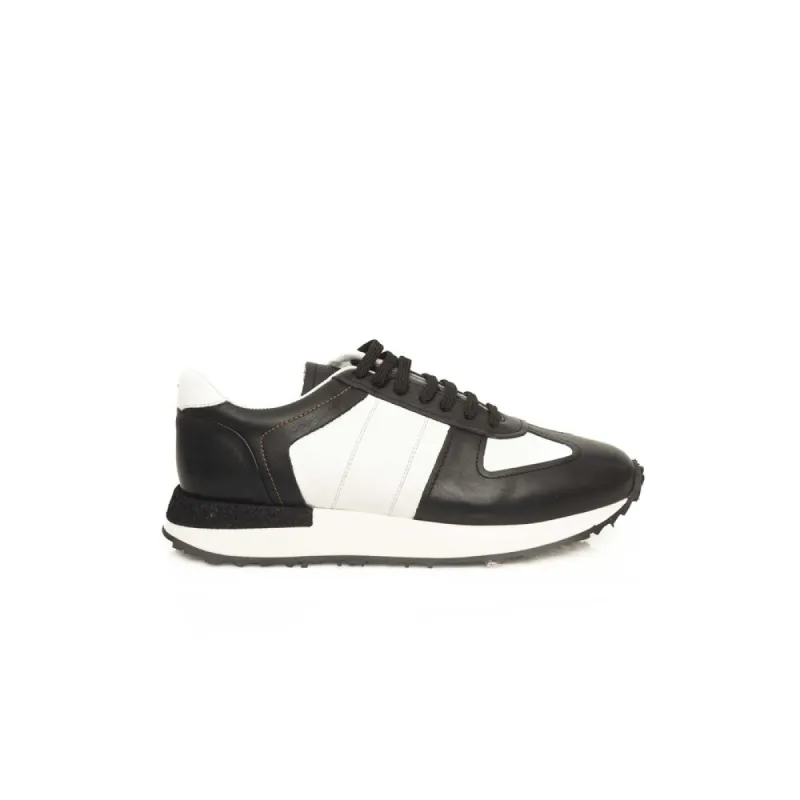 Black Leather Men Sneaker sold by Louxly