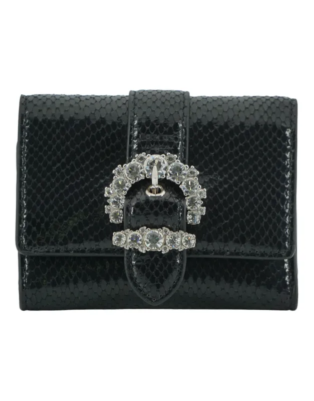 Black Leather Cheri Wallet made by Jimmy Choo