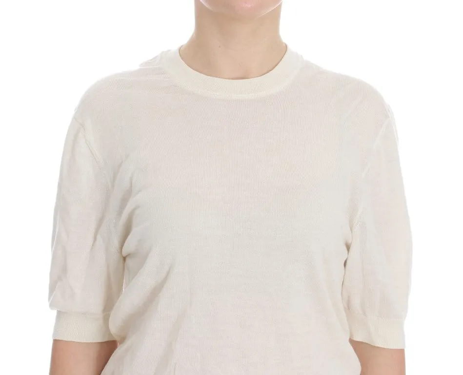 Elegant White Cashmere Sweater sold by Louxly product image thumbnail 4