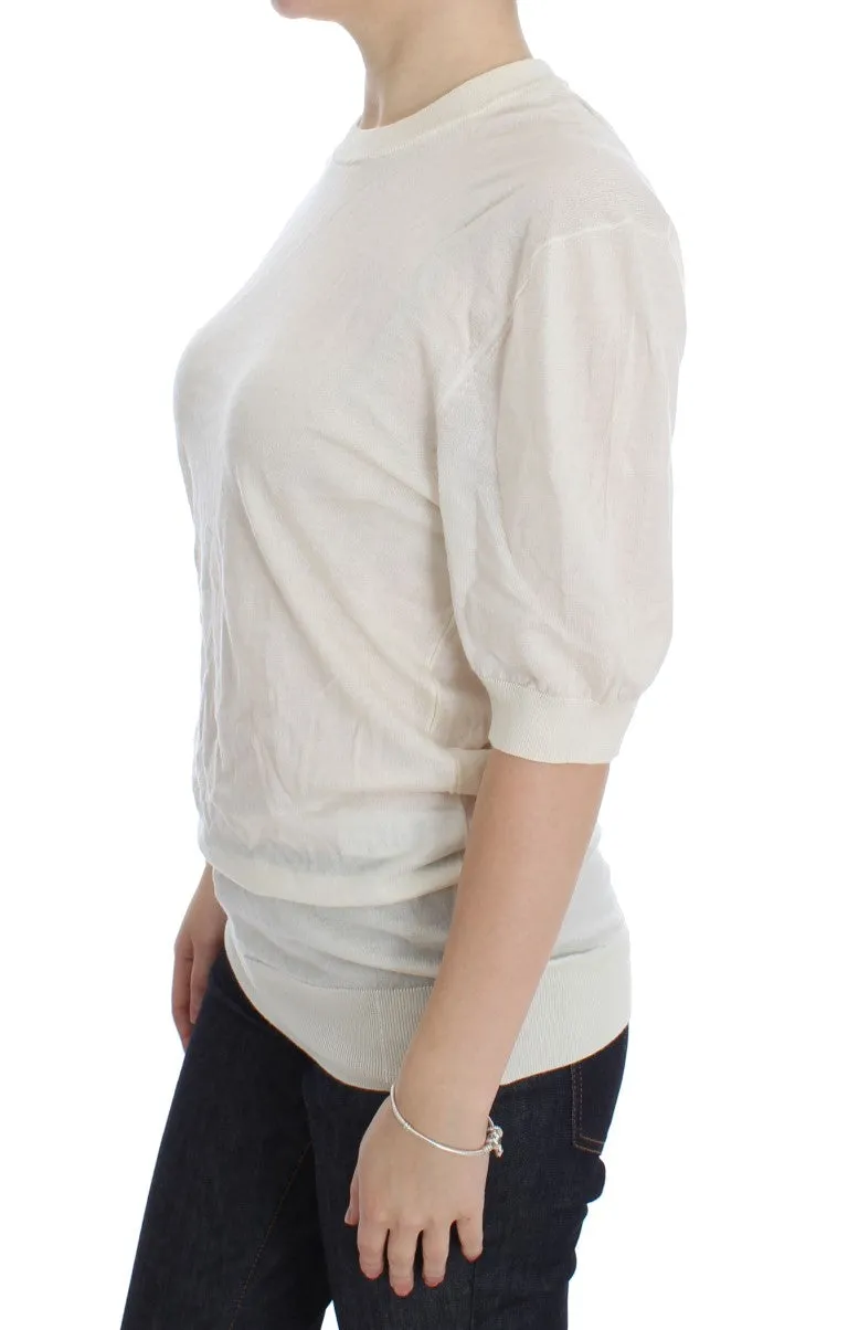 Elegant White Cashmere Sweater sold by Louxly product image thumbnail 2