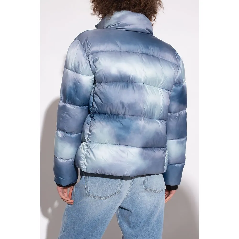 Chic Light Blue Down Jacket with Logo Patch sold by Louxly product image thumbnail 2