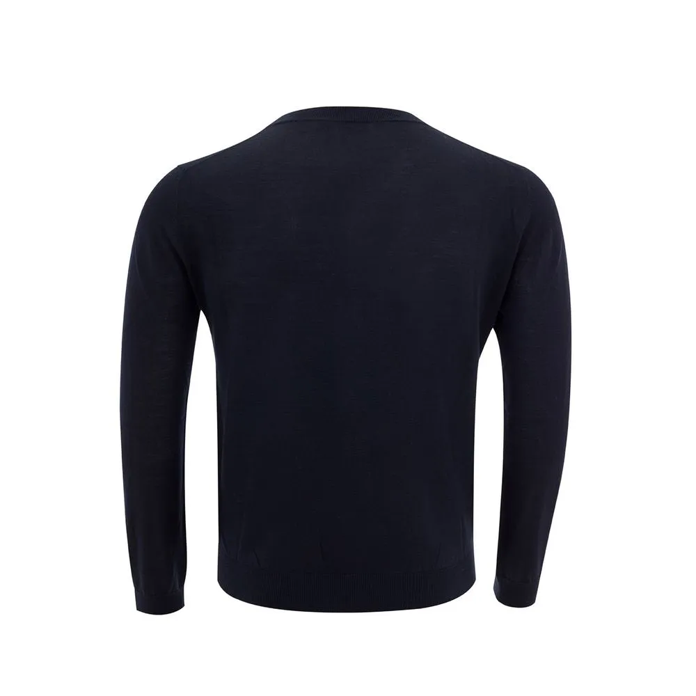 Elegant Blue Wool Sweater sold by Louxly product image thumbnail 2