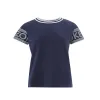 Blue Cotton Tops & T-Shirt sold by Louxly