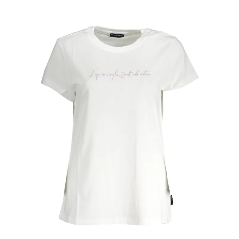 Embroidered Organic Cotton Tee - Pristine White sold by Louxly