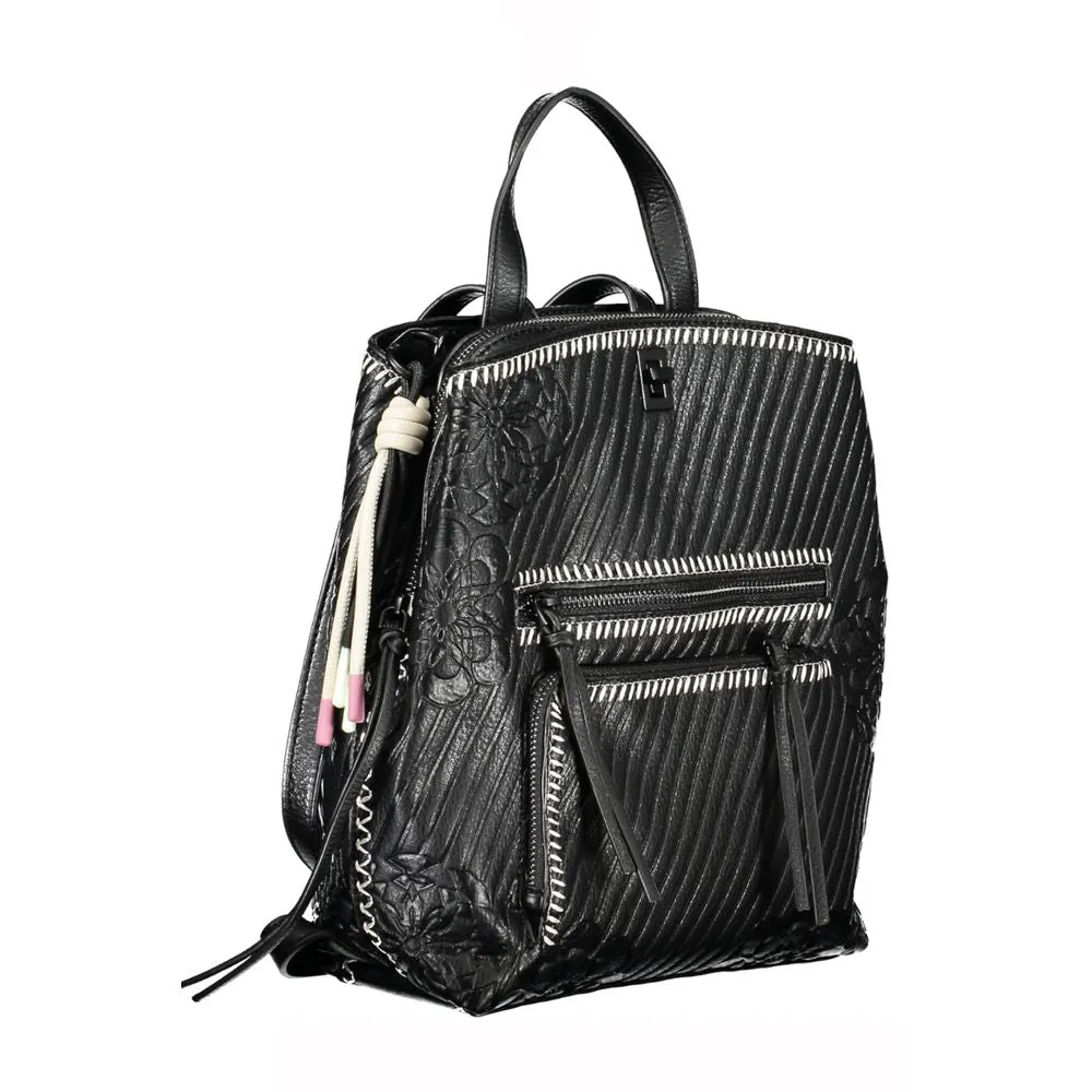 Chic Black Backpack with Contrast Details sold by Louxly product image thumbnail 3