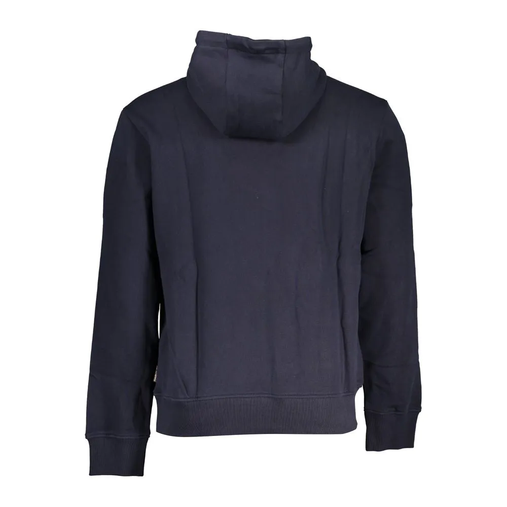 Chic Blue Hooded Cotton Sweater for Men sold by Louxly product image thumbnail 2