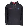 Chic Blue Hooded Fleece Sweatshirt sold by Louxly