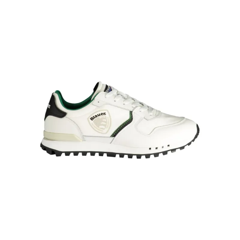 White Polyester Sneaker sold by Louxly
