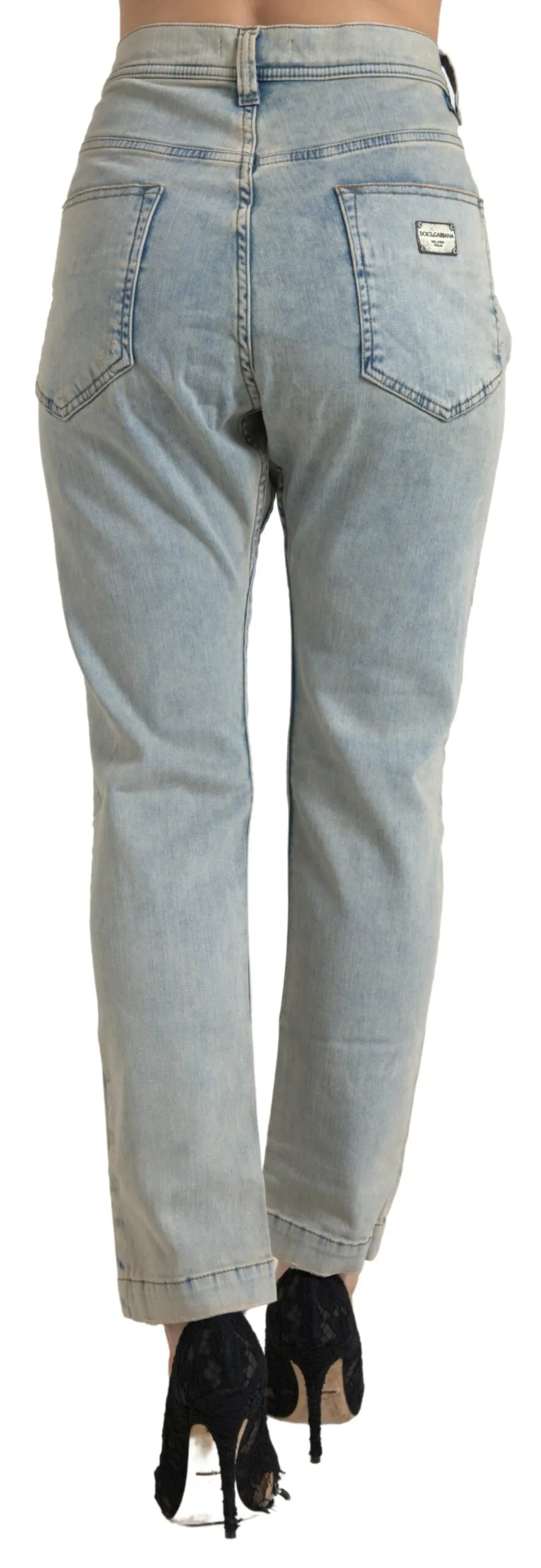 Chic Mid Waist Skinny Jeans in Blue sold by Louxly product image thumbnail 3